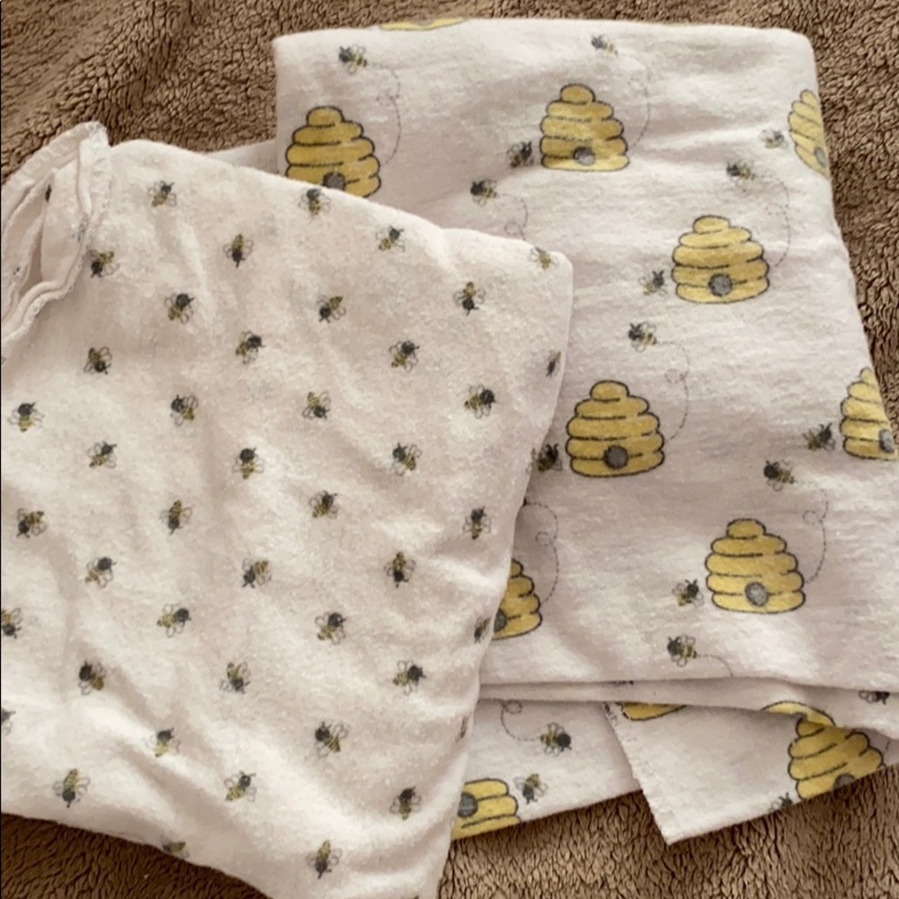 2 Bumble bee receiving blankets